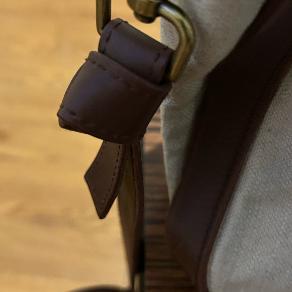 Madewell Cream Canvas Crossbody with Brown Leather Trim - Picture 5 of 12